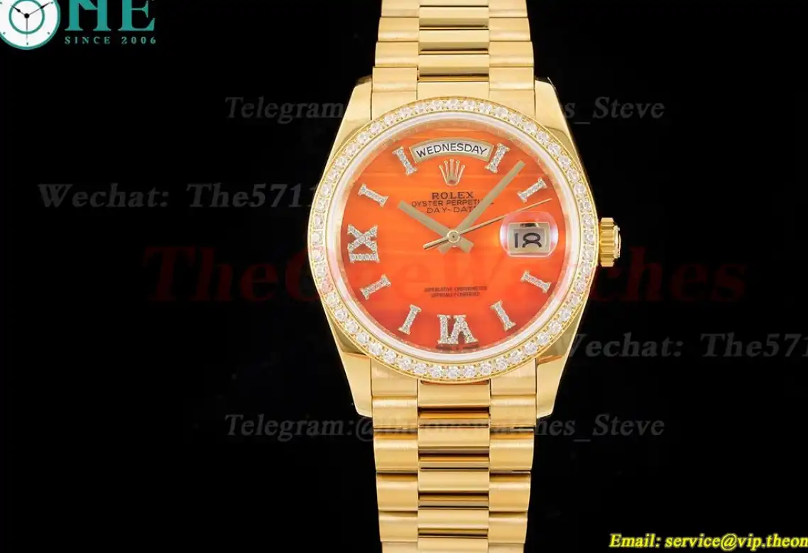 DayDate 36mm YG YG Pres Dia Orange Gradient Dial RAF A2836