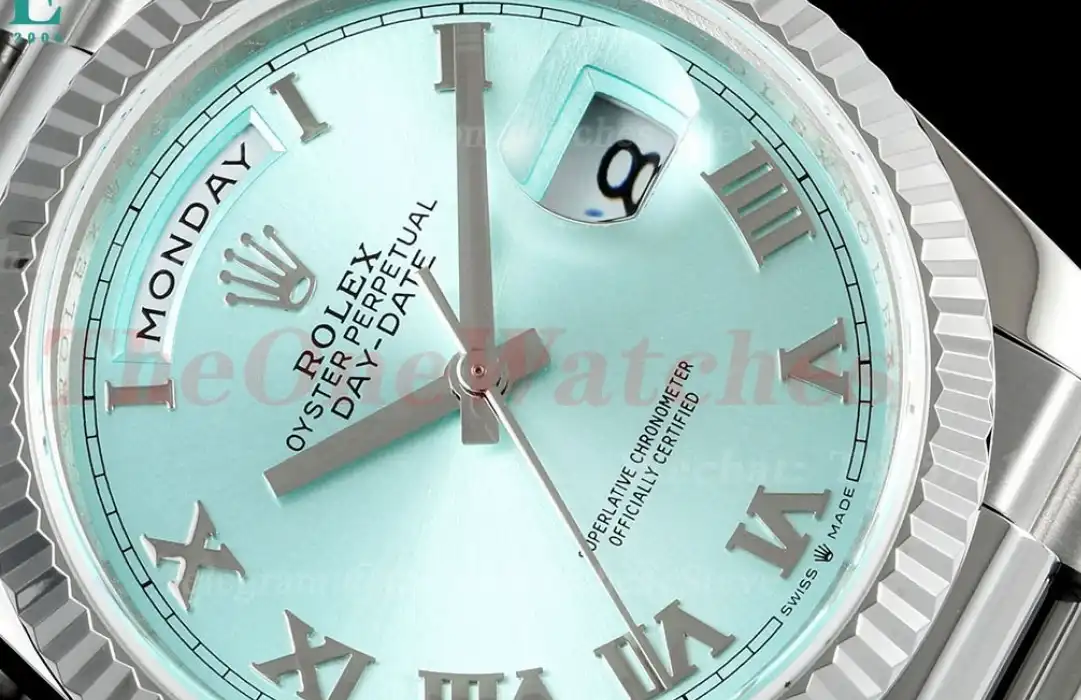 DayDate 128236 36mm SS SS Ice Blue Rmn QF V3 VR3255(Gain Weight)