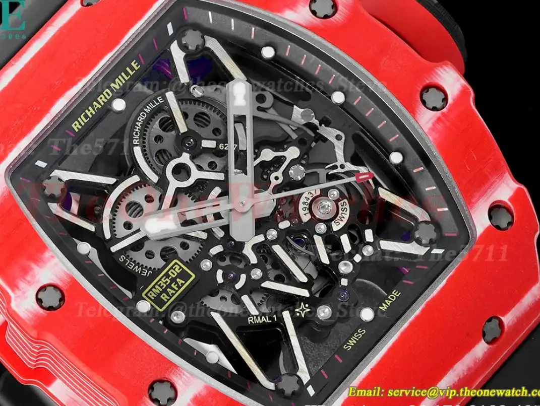 RM035-02 Carbon RU Skeleton Dial on Black Strap ZF V5 NH05A