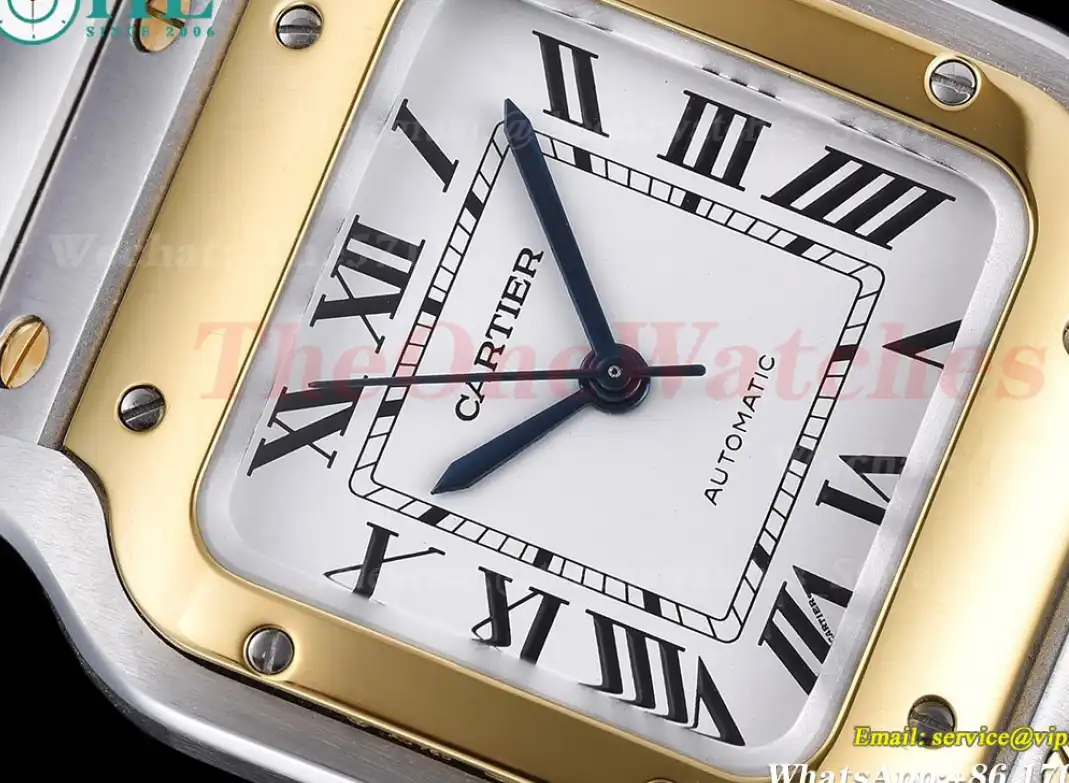 Santos De Cartier 35mm YG SS White Dial GF MY9039