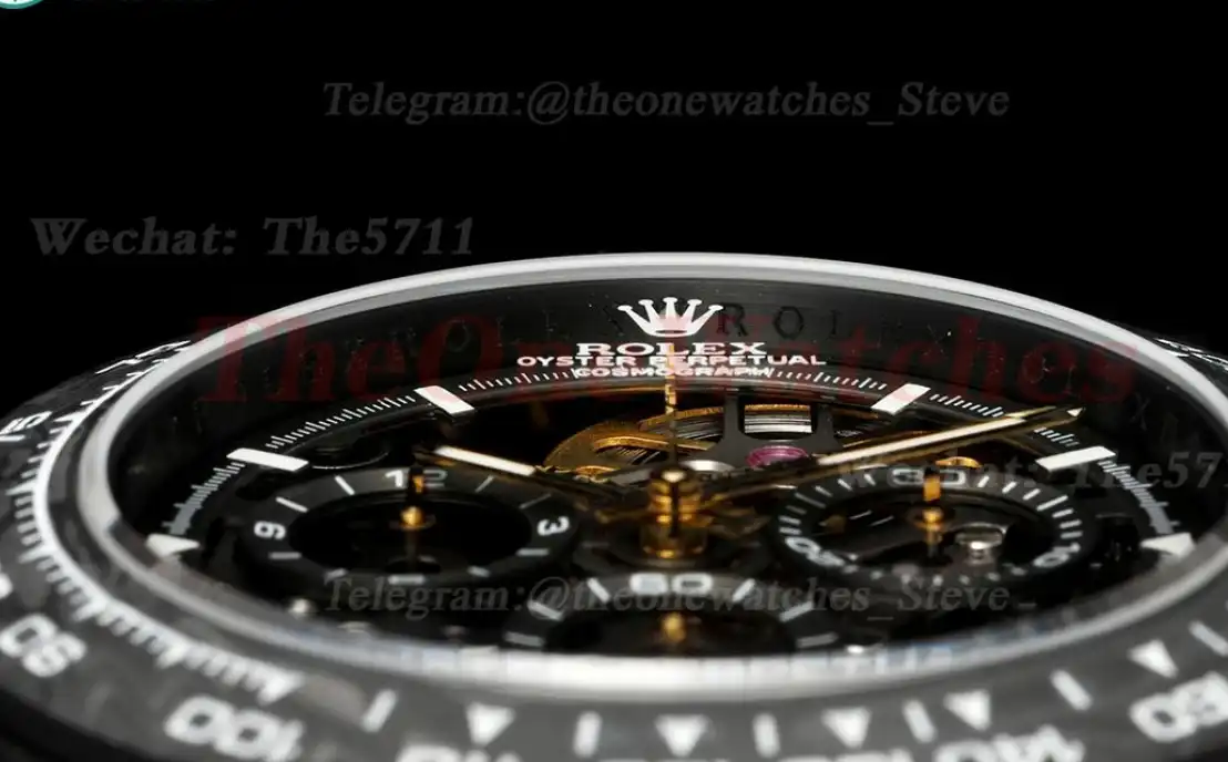 Daytona Diw 40mm White Bezel Carbon NY Skeleton Dial N6F DD4801