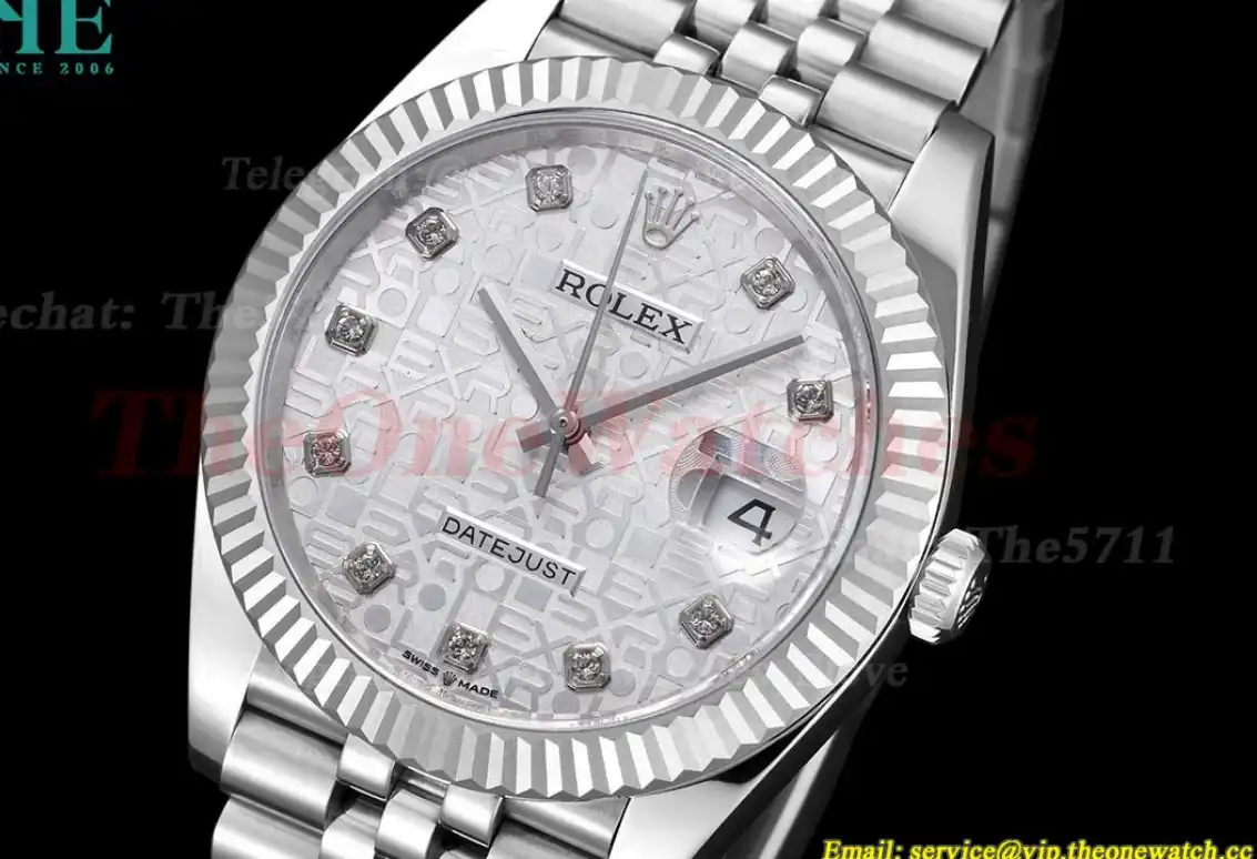 Datejust 126334 41MM SS SS White Textured Dial EWEF A3235