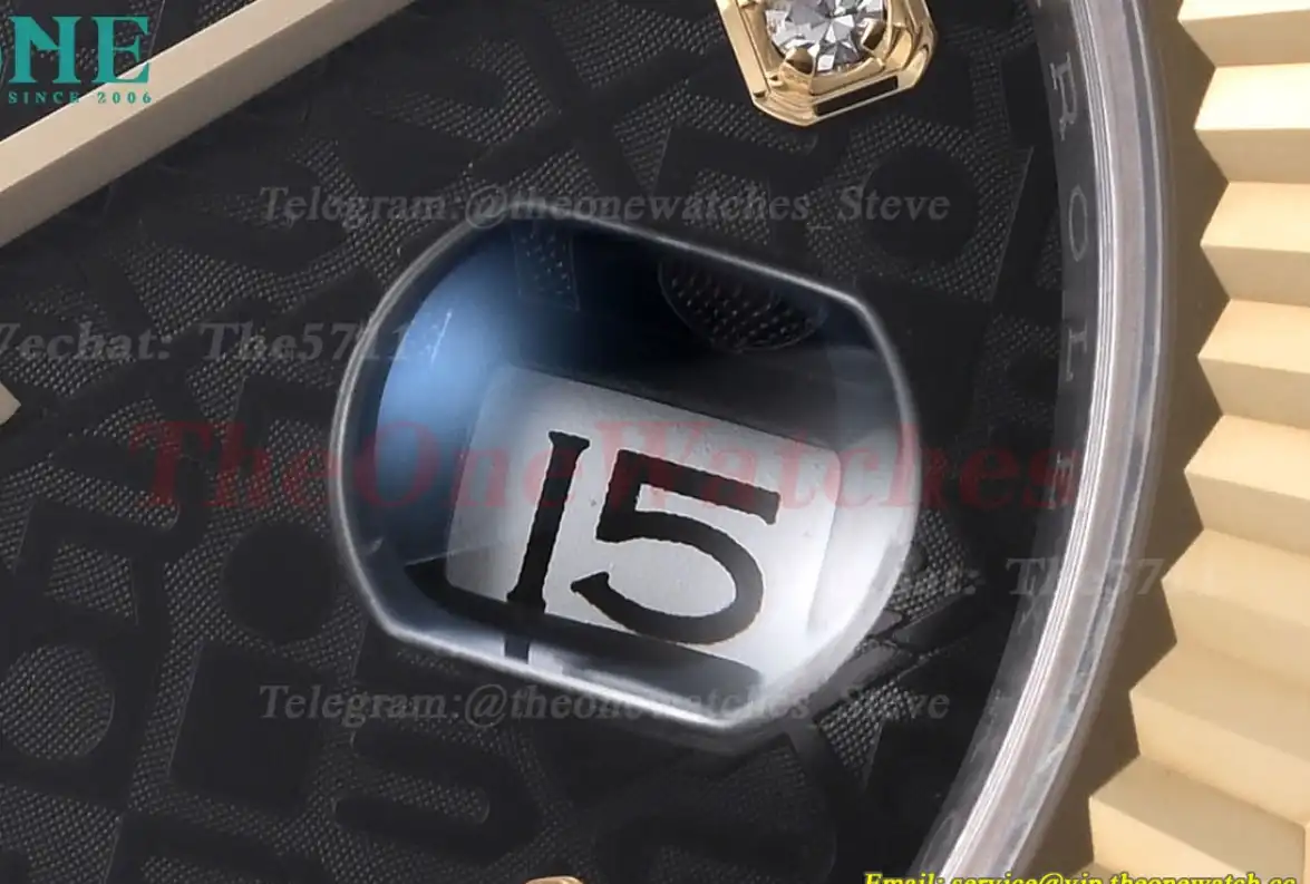 Datejust 126333 41MM YG SS Black Textured DIa EWEF A3235