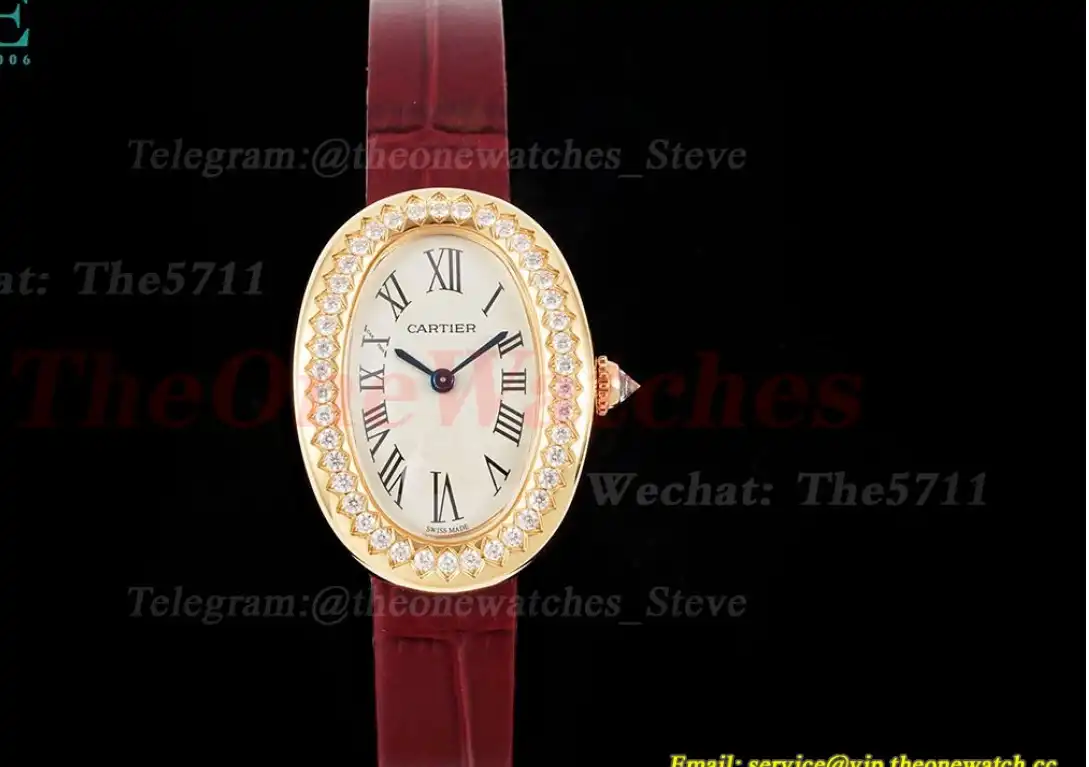 Baignoire Ladies 31mm Dia Red RG LE White Dial AF Quartz