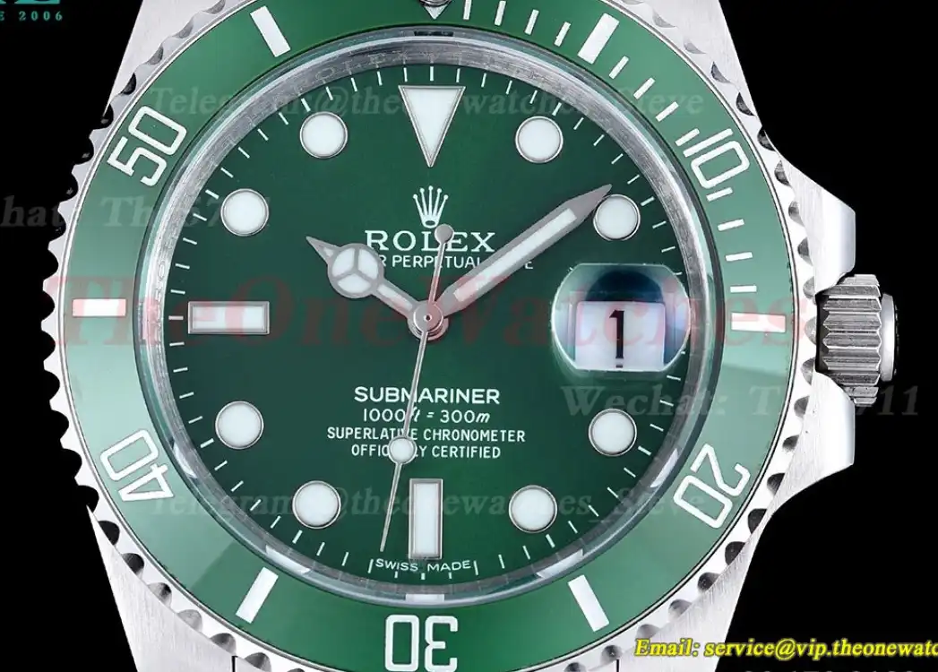 Submariner 116610LV 40mm SS SS Green GDF MY8215