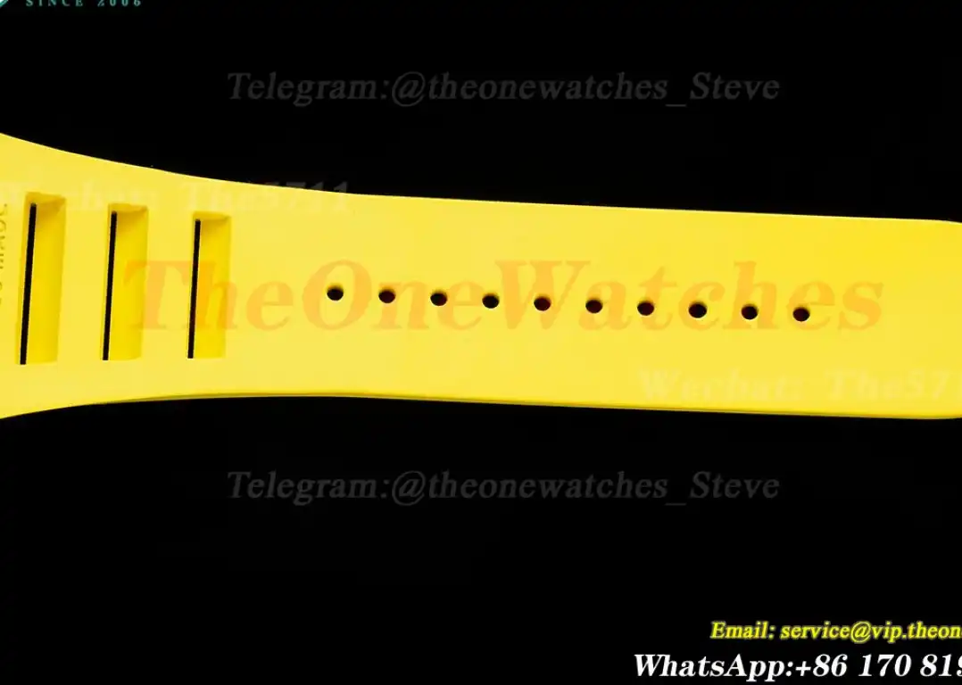 RM35-02 Skeleton Dial  With Yellow Rubber Srap T+F Clone RMUL2