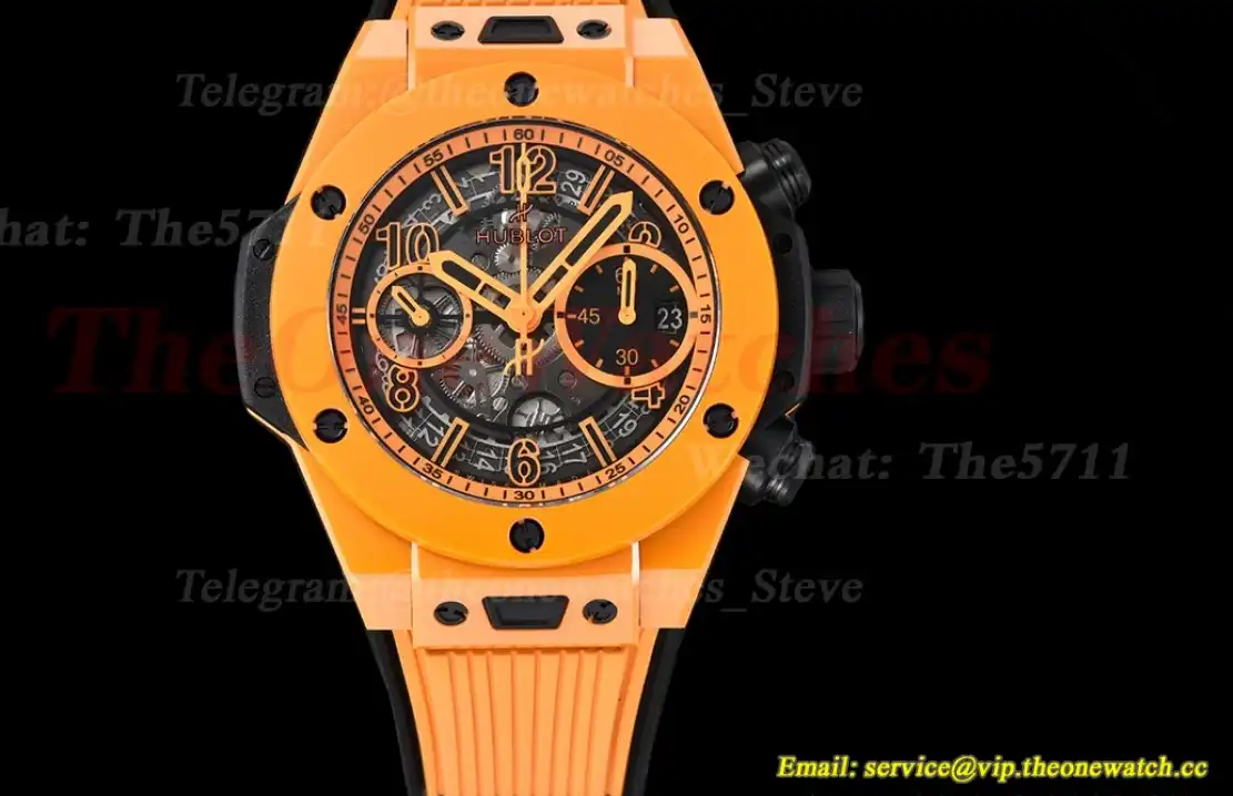 Big Bang Unico 42mm Orange Magic Ceramic RU Skeleton Dial BBF A1280