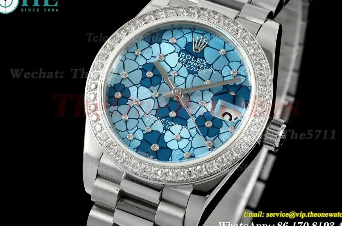 Datejust 278274 31mm Pres Dia SS SS Blue Flower Dial GMF A2824