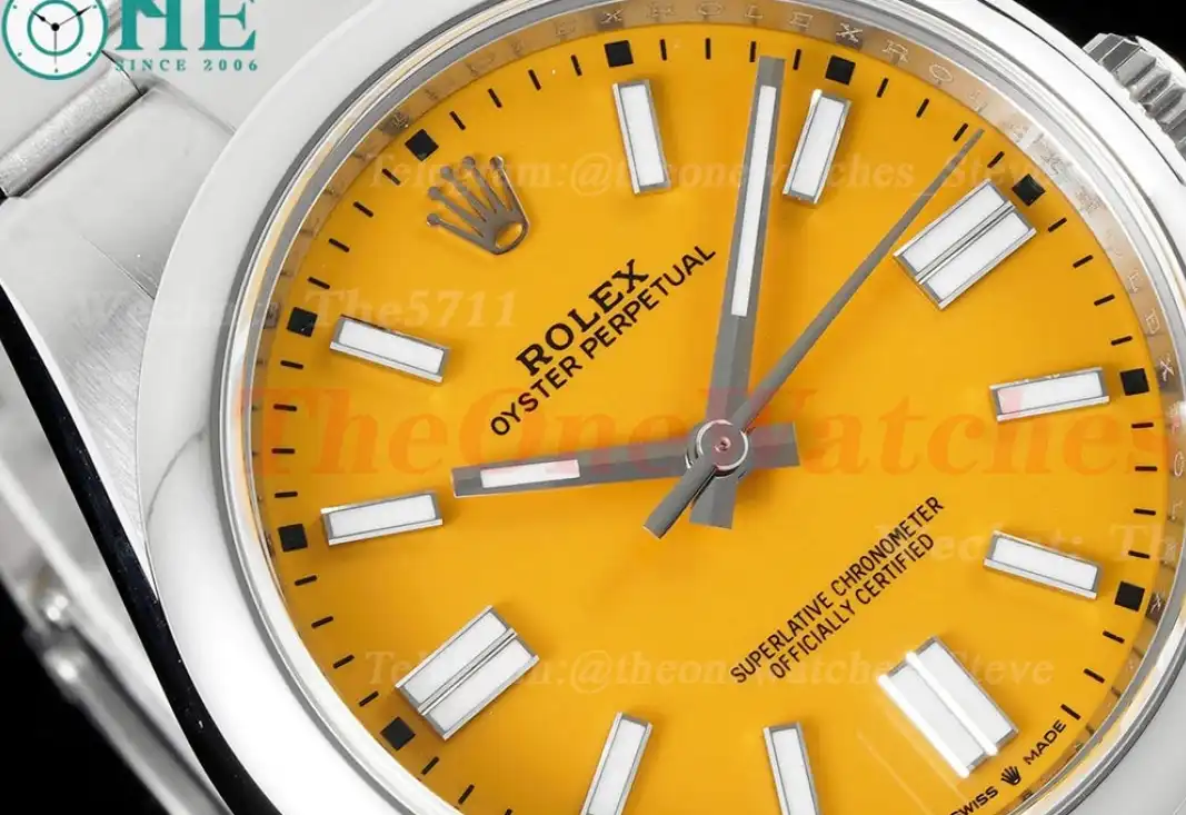 Oyster Perpetual 124300 41mm SS SS Yellow Dial VSF VS3230