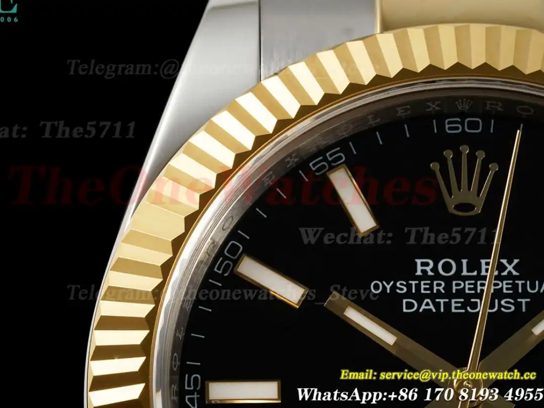 Datejust 126333 41mm Oys YG SS Black Stk EWEF A3235