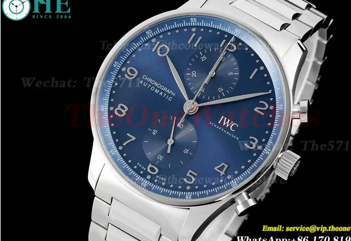 Portuguese Chrono IW371617 41mm SS SS Blue Num AZF A69355