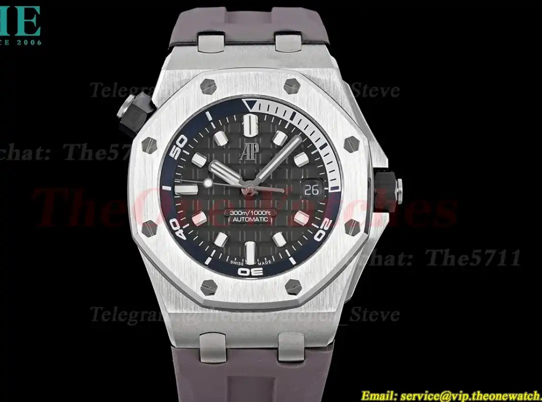 Royal Oak Offshore Diver 15720 42mm SS RU Grey Stk APS A4308 Super Clone