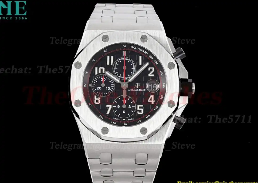 Royal Oak Offshore 42mm SS SS Black Blk APF A7750