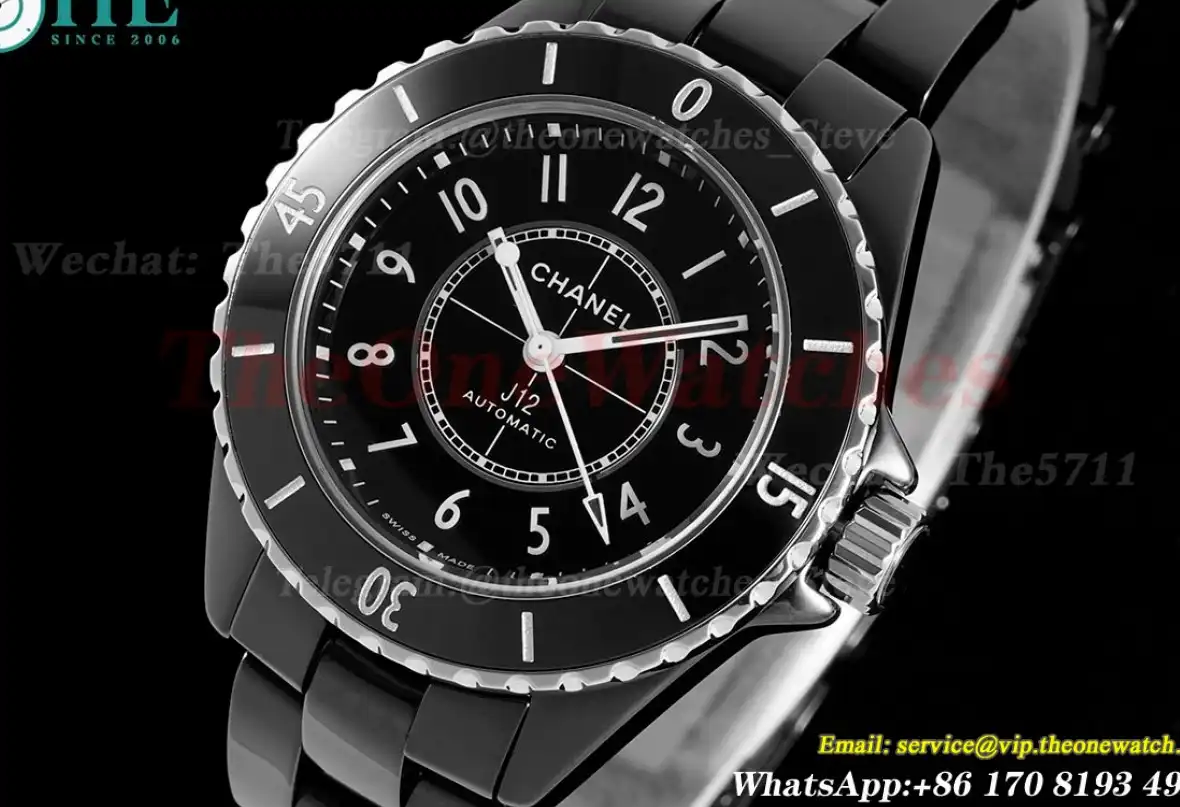 J12 33mm Black Ceramic Cer Black Num HTF A21.2