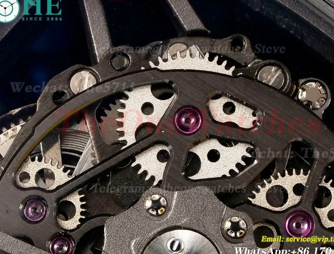 RM35-02 Skeleton Dial  With Yellow Rubber Srap T+F Clone RMUL2