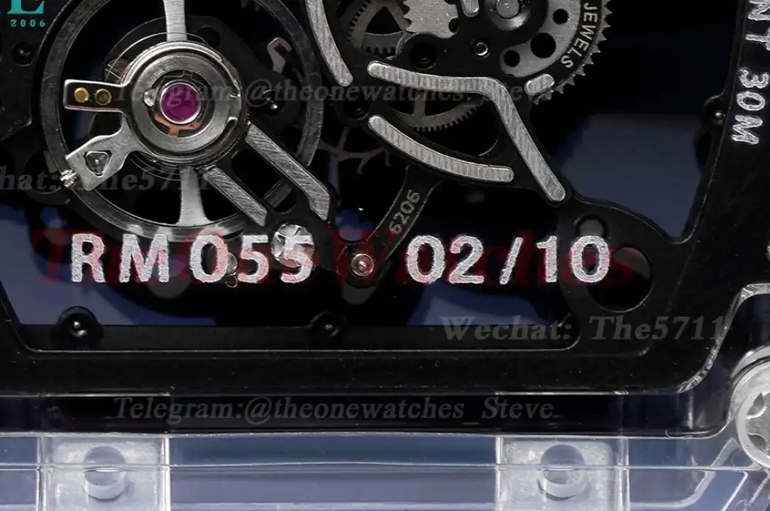 RM055 Transparent  Skeleton Dial on Transparent  Rubber strap Sonic Clone RMUL2