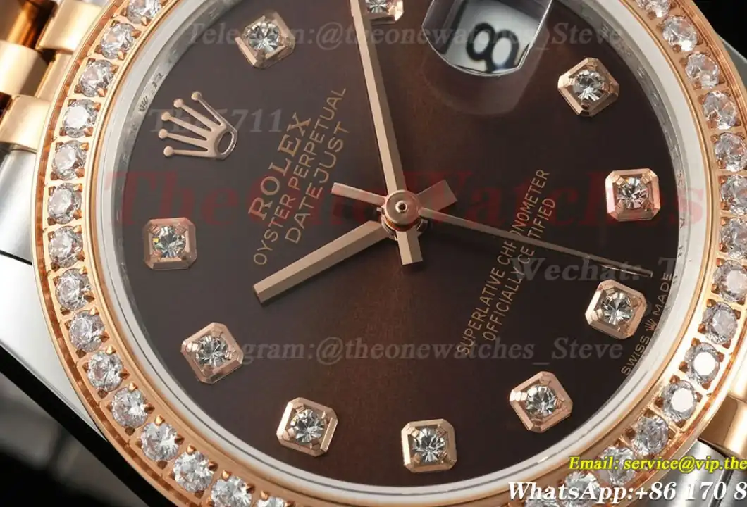 Datejust 278271 31mm Jub Dia SS RG Brown Dia GMF A2824