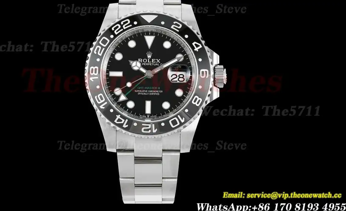 GMT Master II 126710 Bruce Wayne Oys 40mm SS SS Black Dial ARF VR3285