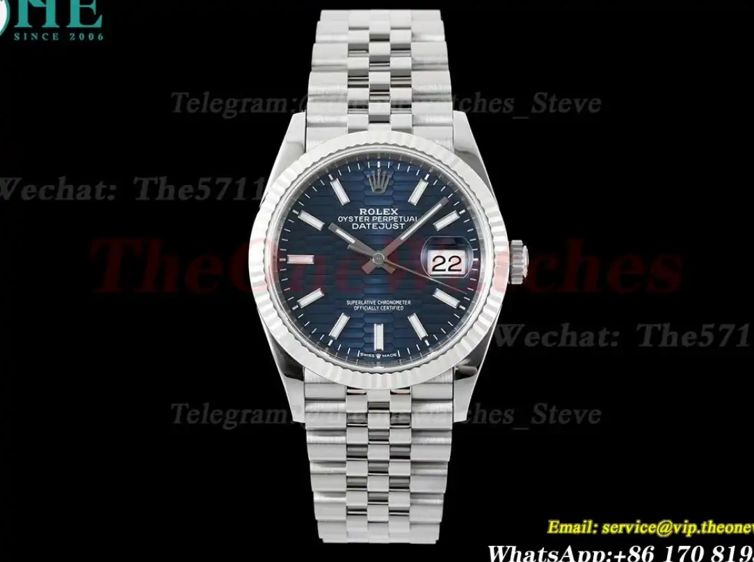 Datejust 126234 36mm Jub SS SS Blue Textured Dial VSF VS3235