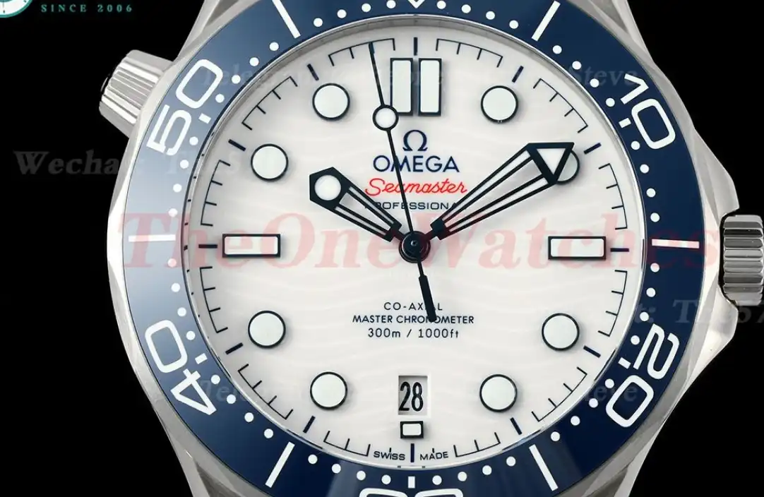 Seamaster 300m 42mm SS SS White Dial VSF A8800 Super Clone