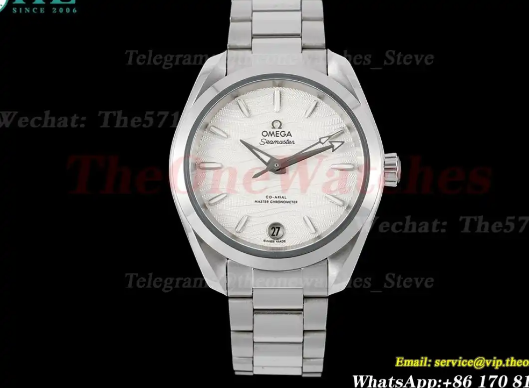 Aqua Terra 150M 34mm Ladies SS SS Wht Stk VSF A8800