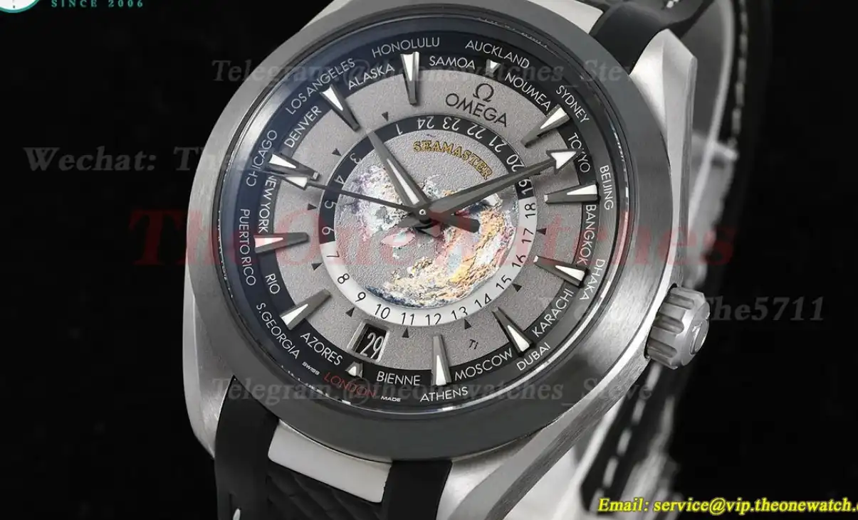 Aqua Terra 150M Worldtimer 43mm Ti RU Grey Dial VSF A8938