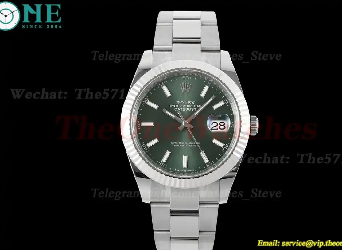 Datejust 126334 41mm Oys SS SS Green Dial C+F VR3235