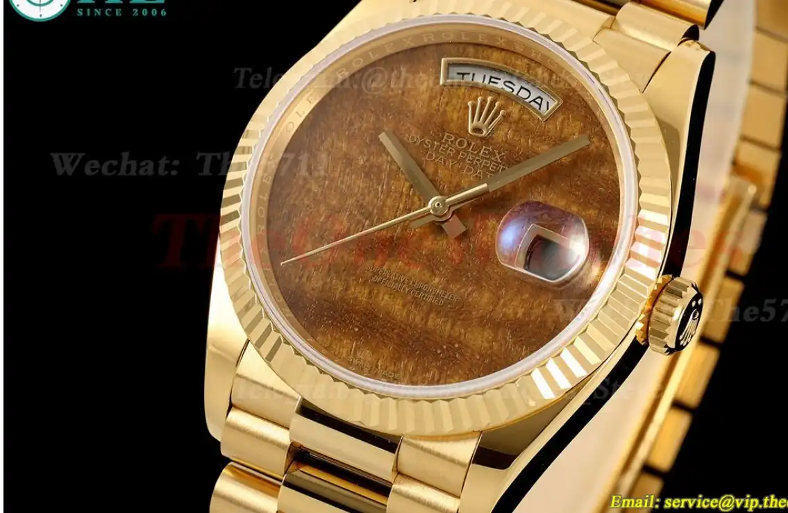 DayDate 36mm YG YG Pres O Tiger Eye Dial RAF A2836