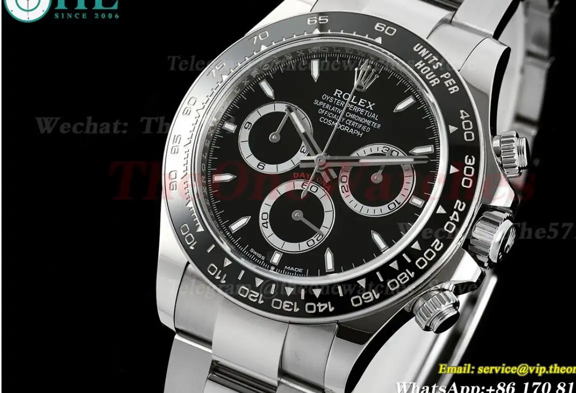 Daytona 126500LN 40mm SS SS Black Dial AR+ DD4801