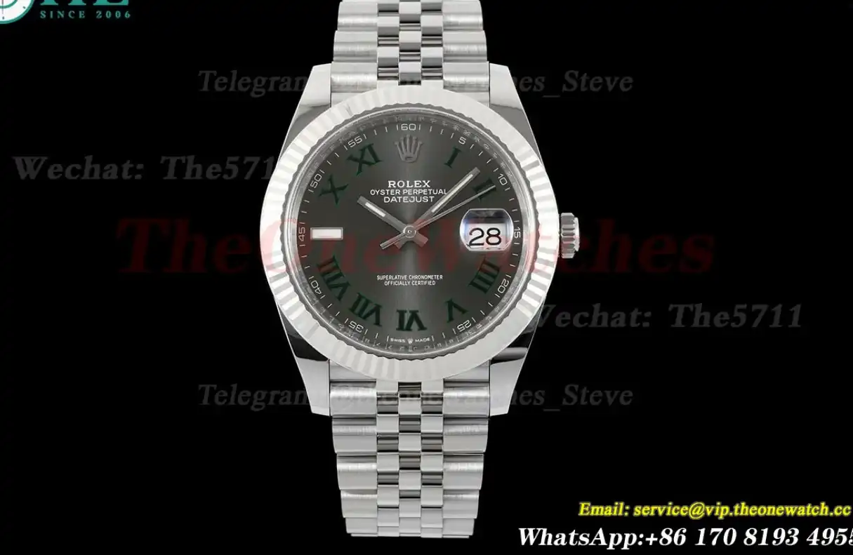 Datejust 126334 Wimbledon 41mm Jub SS SS Grey Rmn C+F VR3235