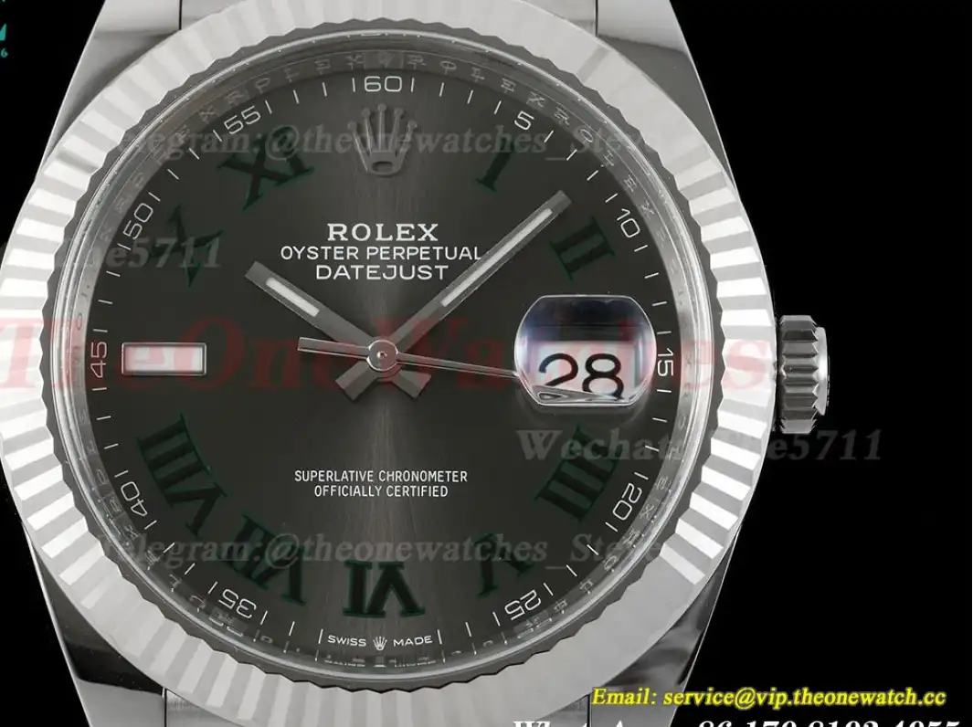 Datejust 126334 Wimbledon 41mm Jub SS SS Grey Rmn C+F VR3235