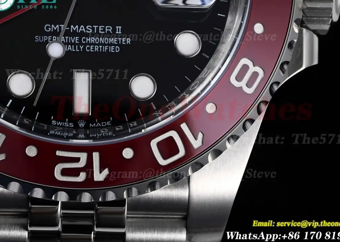 GMT Master II 126710 Pepsi Jub 40mm SS SS Black Clean V2 DD3285 Super Clone