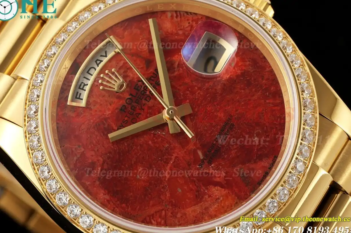 DayDate 36mm YG YG Dia Pres Garnet Dial RAF A2836