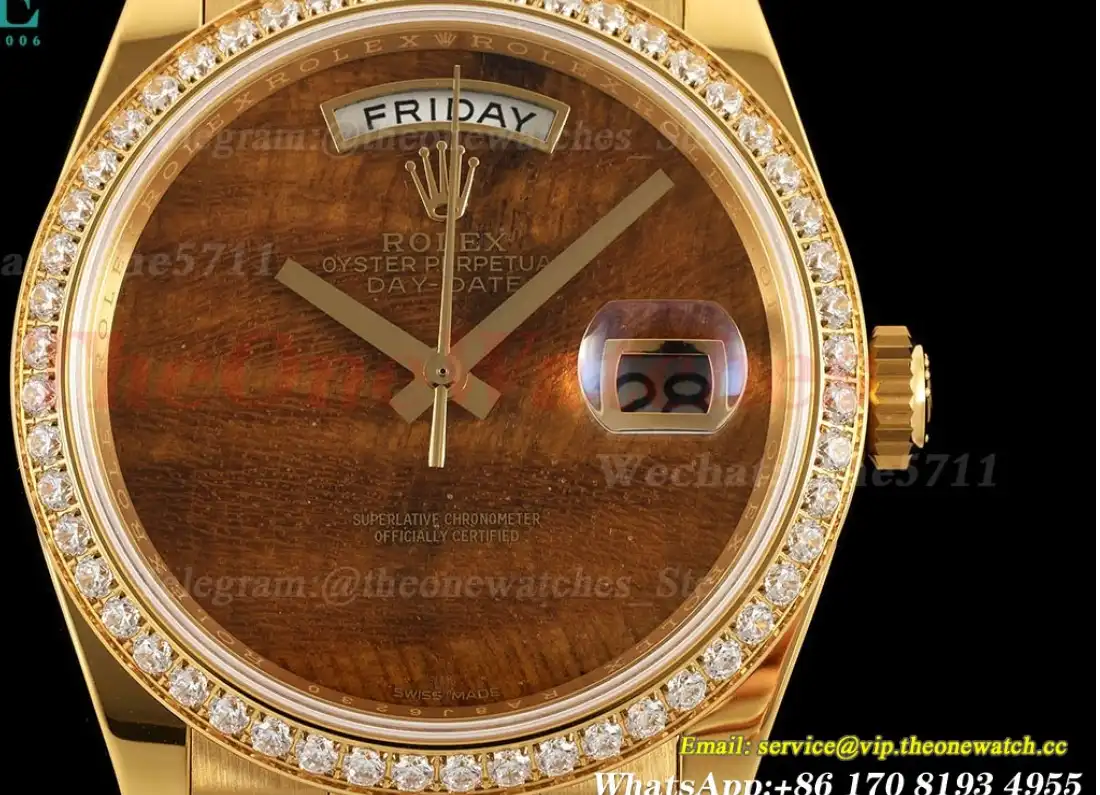 DayDate 36mm YG YG Dia Pres O Tiger’s Eye Dial RAF A2836