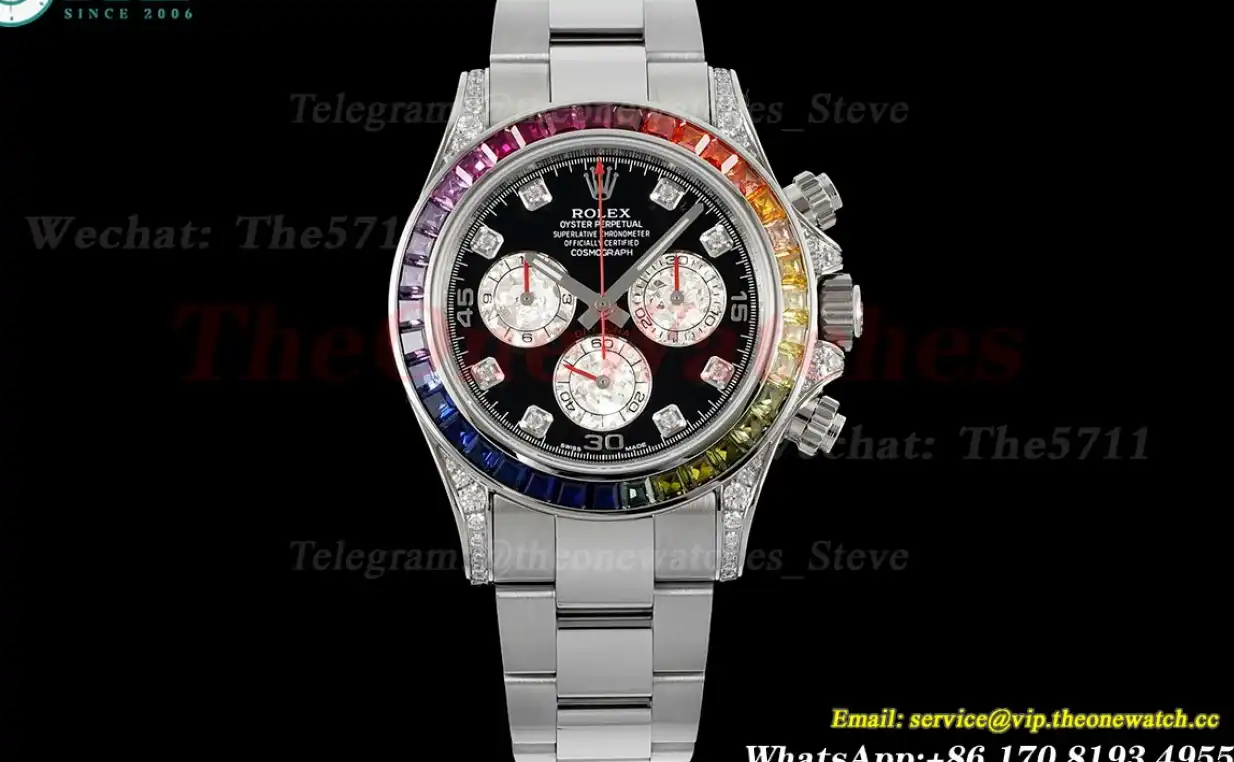 Daytona 116599 Rainbow 40mm SS SS Black Dia ZF SH4130