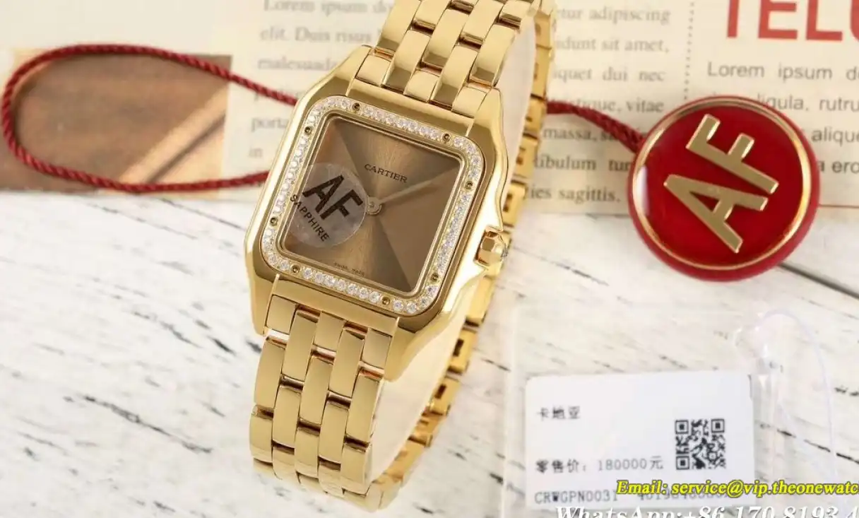 Panthere Secrete De Ladies 27mm Dia YG YG Gold Brown Dial AF Quartz