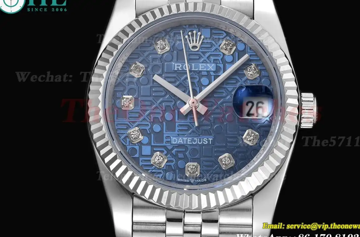 Datejust 126234 36mm Jub SS SS Blue Textured GDF MY8215