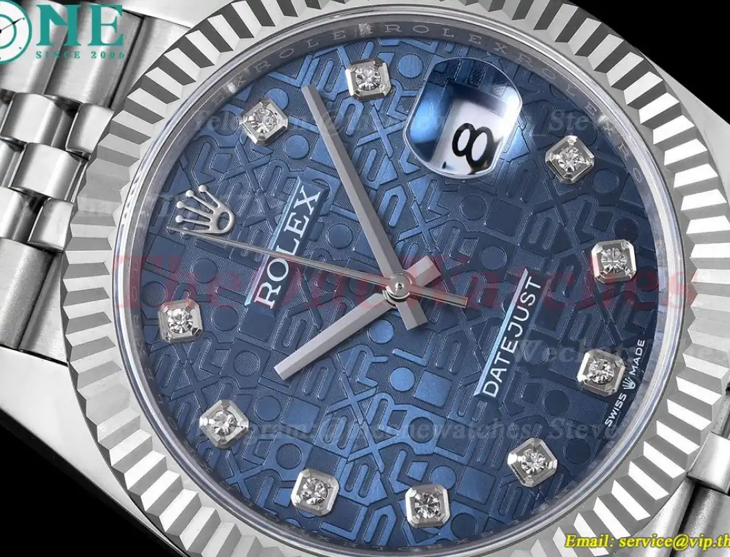 Datejust 126334 41MM SS SS Blue Textured Dial EWEF A3235