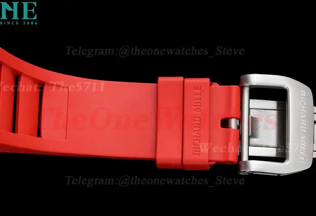 RM35-02 Skeleton Dial With Red Rubber Strap T+F Clone RMUL2