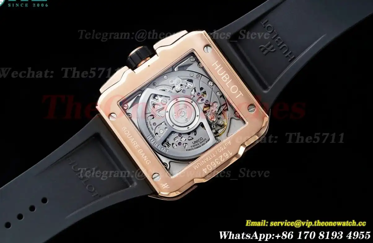 Square Bang Unico 42mm RG RU Skeleton Dial BBF HUB1280A