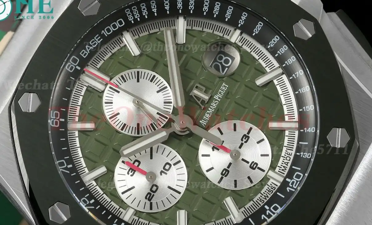 Royal Oak Offshore 26400SO Camouflage 44mm SS RU Green Dial TKF A7750