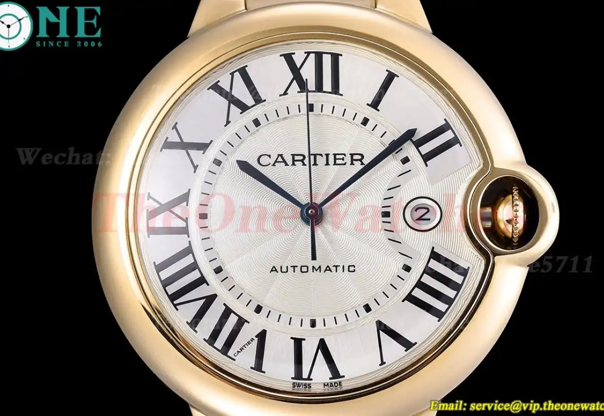 Ballon Bleu De Cartier 42mm YG YG White Dial GDF MY8215