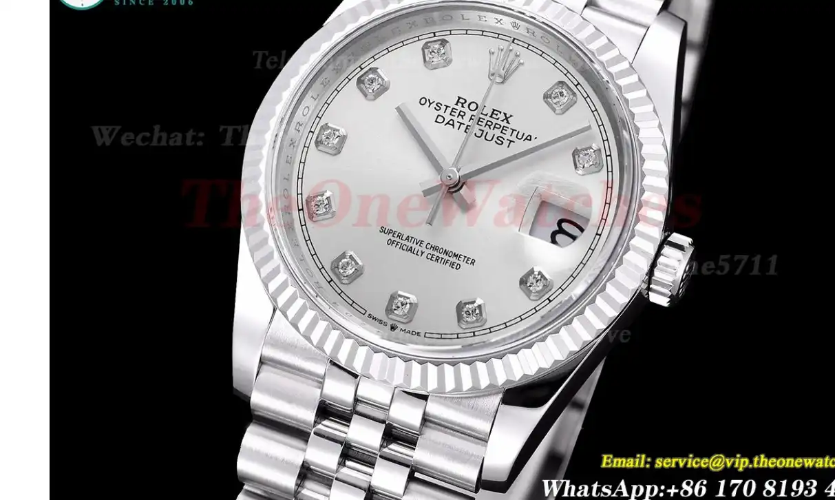 Datejust 126234 36mm Jubilee 904L SS SS Silver Dia GMF VR3235