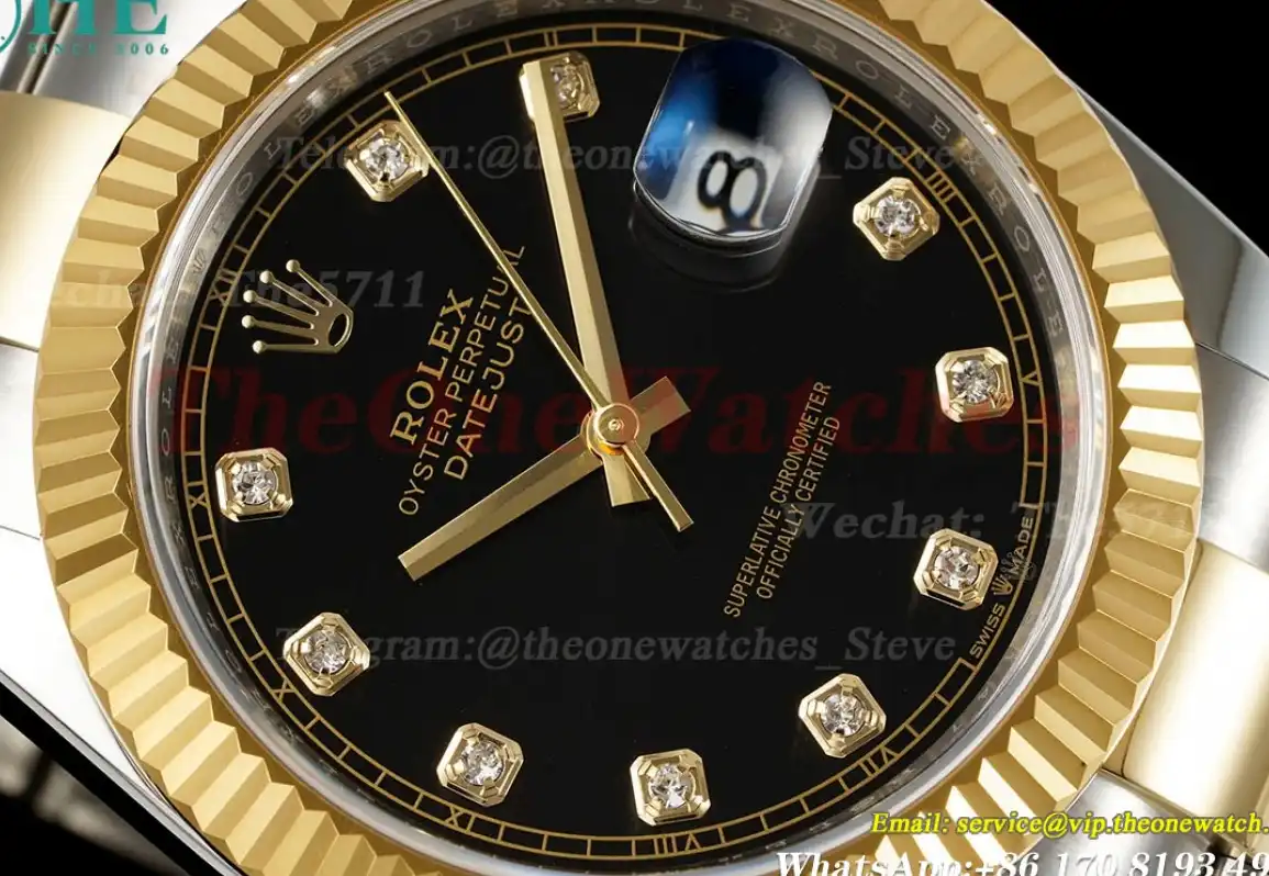 Datejust 126333 41mm Oys YG SS Black Dia EWEF A3235