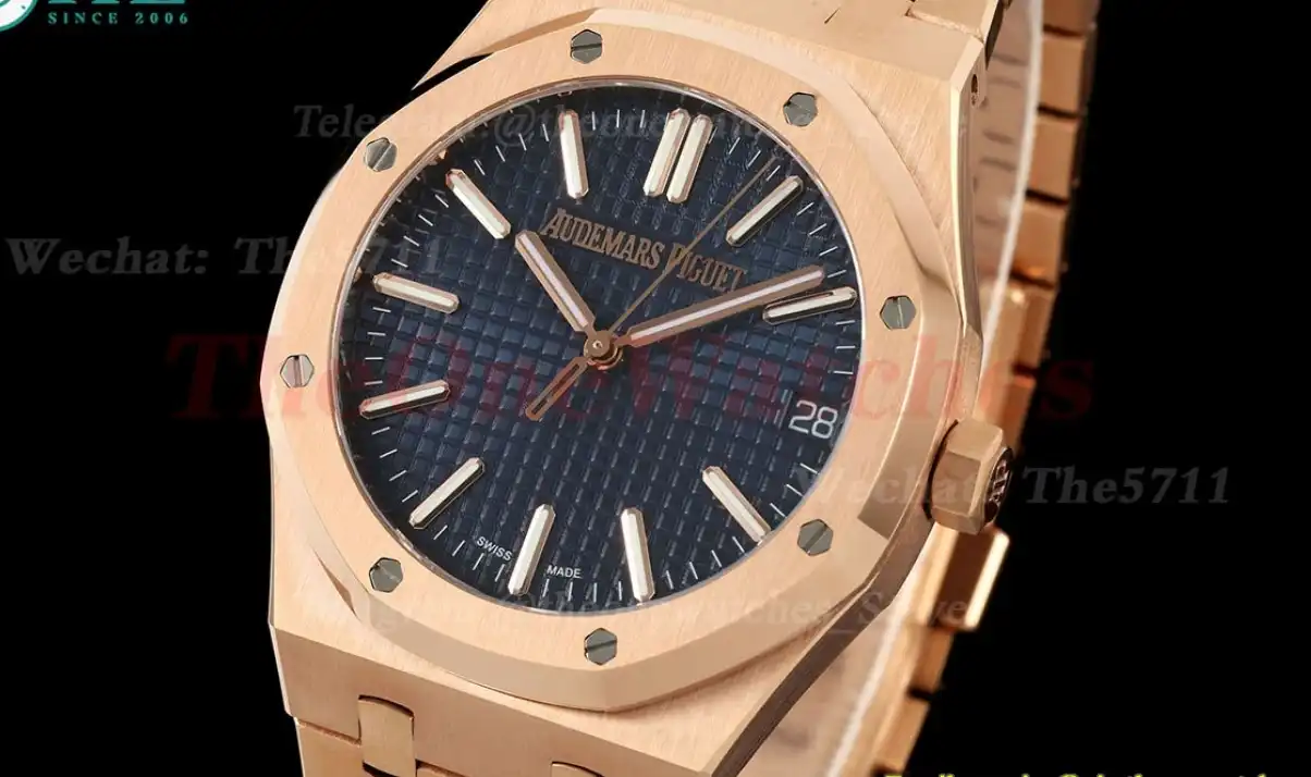 Royal Oak 41mm 15510 RG RG Blue Stk IPF A4302 Super Clone