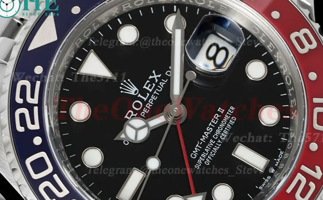 GMT II 126710 Pepsi Jub 40mm SS SS Black Clean V3 DD3285 Super Clone