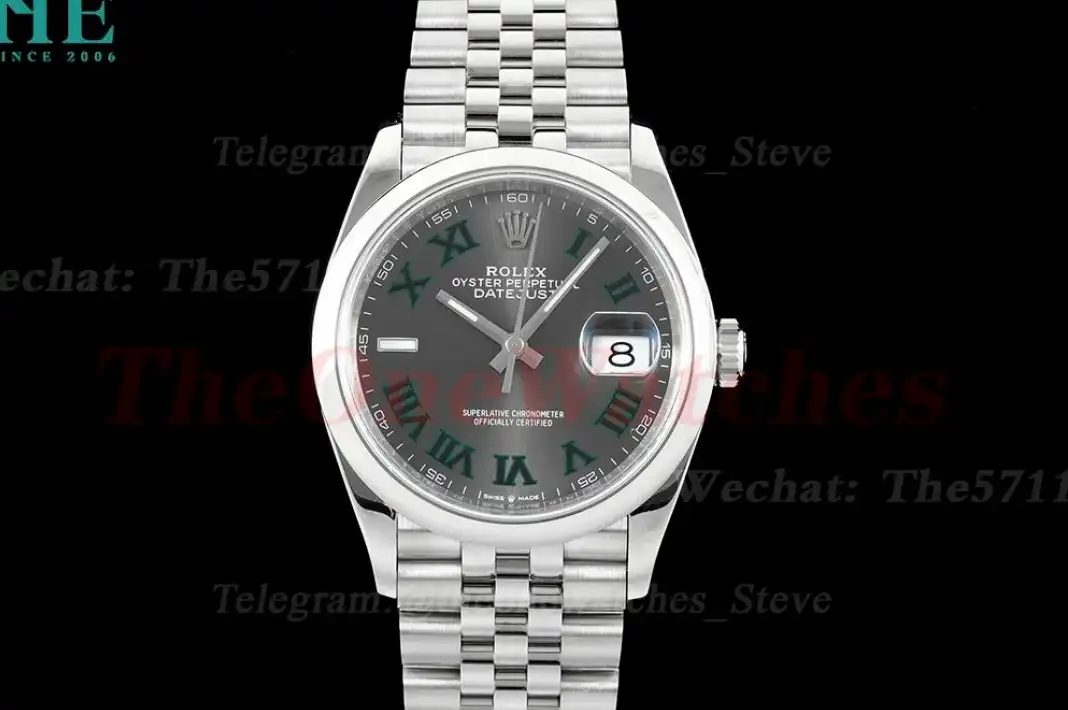 Datejust 126200 36mm Jub Wimbledon SS SS Grey Dial VSF VS3235