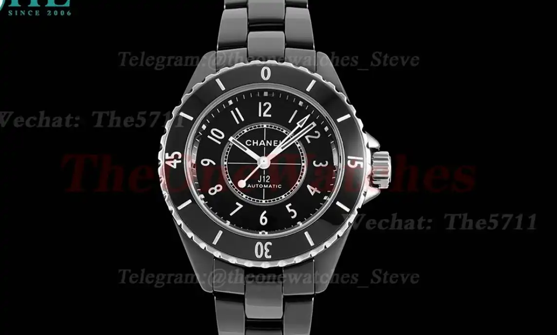 J12 33mm Black Ceramic Cer Black Num HTF A21.2