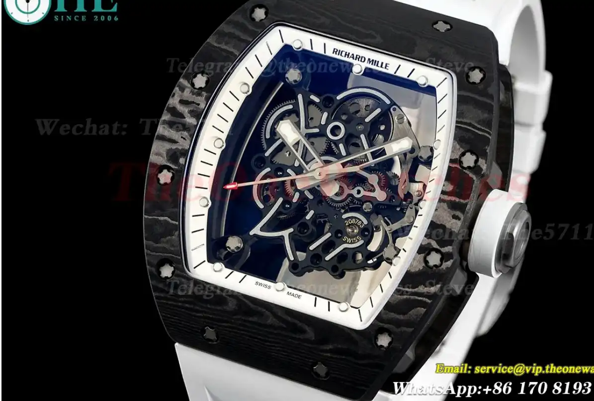 RM055 White NTPT RU Skeleton Dial UOKF RMUL2 Super Clone