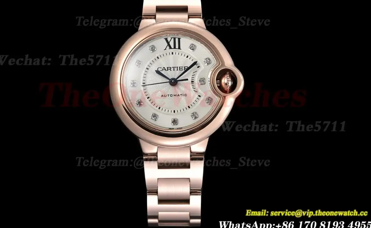 Ballon Bleu De Cartier 33mm RG RG White Dia GDF NH05